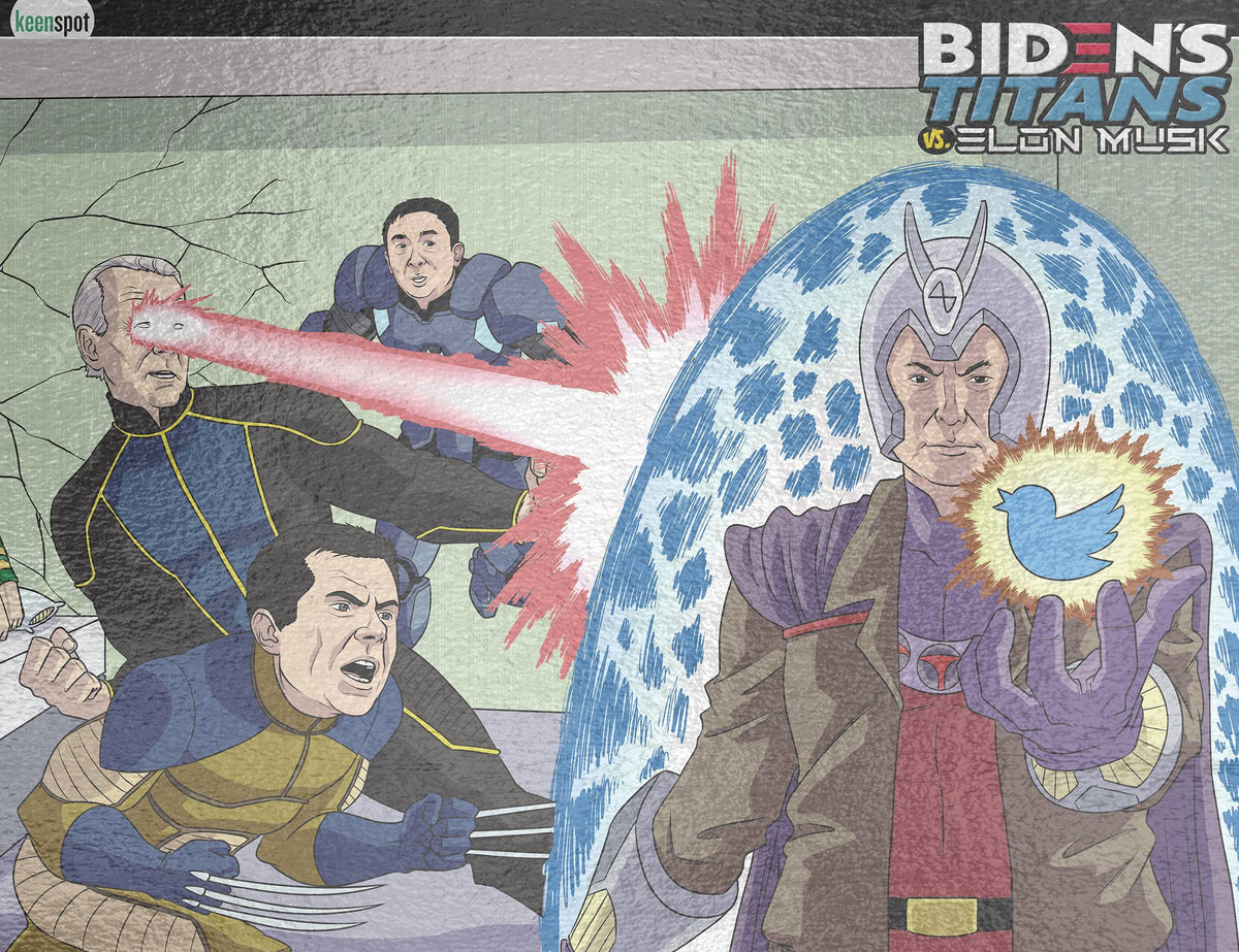 BIDENS TITANS VS ELON MUSK #1 CVR H HOLOFOIL WRAPAROUND