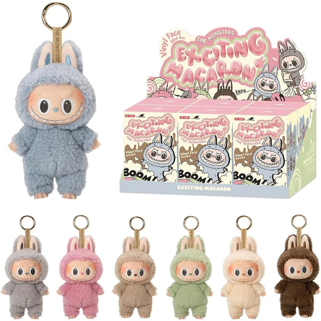 Labubu The Monsters 6 Inch Plush Figure Exciting Macarons - Sealed Case containing 6 Blind Boxes (Authentic)