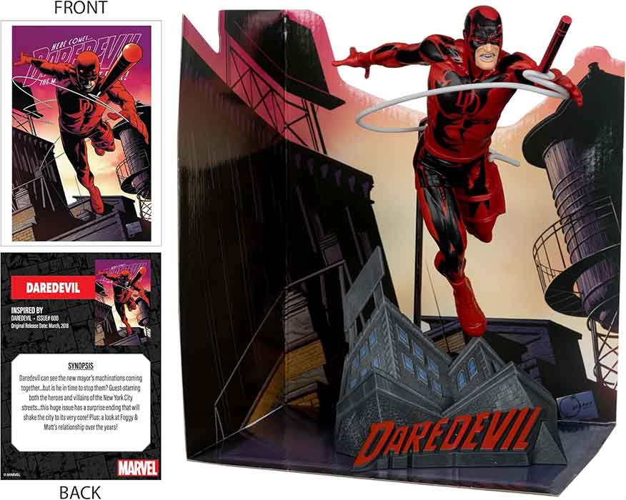 Marvel Collectible 1/10 Scale 7 Inch Statue Figure Posed Scene - Daredevil #600