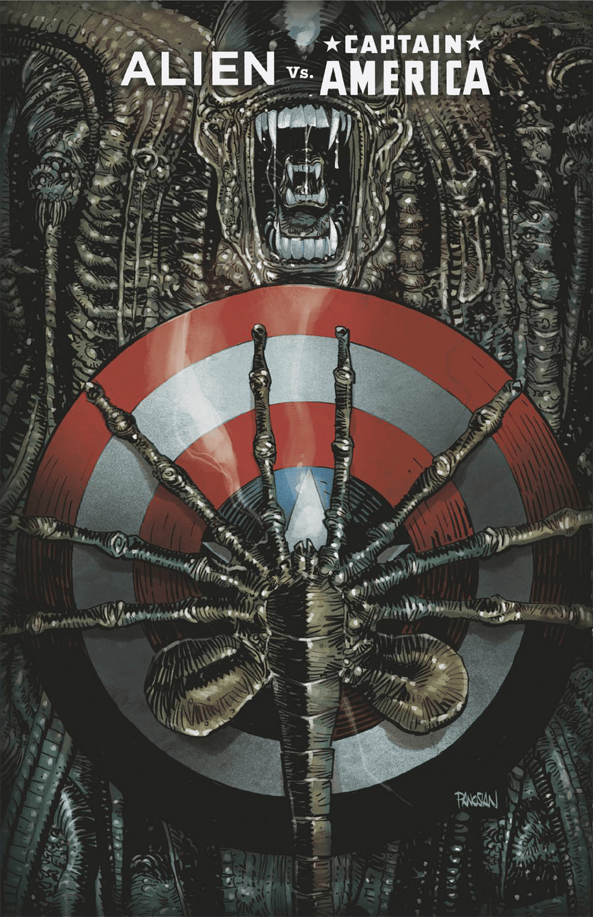 ALIEN VS. CAPTAIN AMERICA #1 DAN PANOSIAN FOIL VARIANT