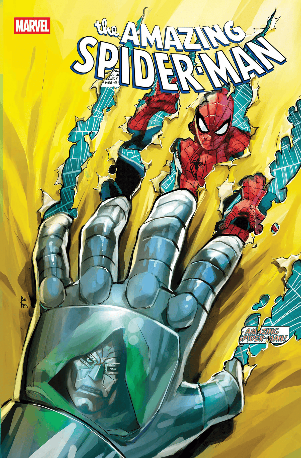 AMAZING SPIDER-MAN #24 ROD REIS DOOM HOMAGE VARIANT [DS]