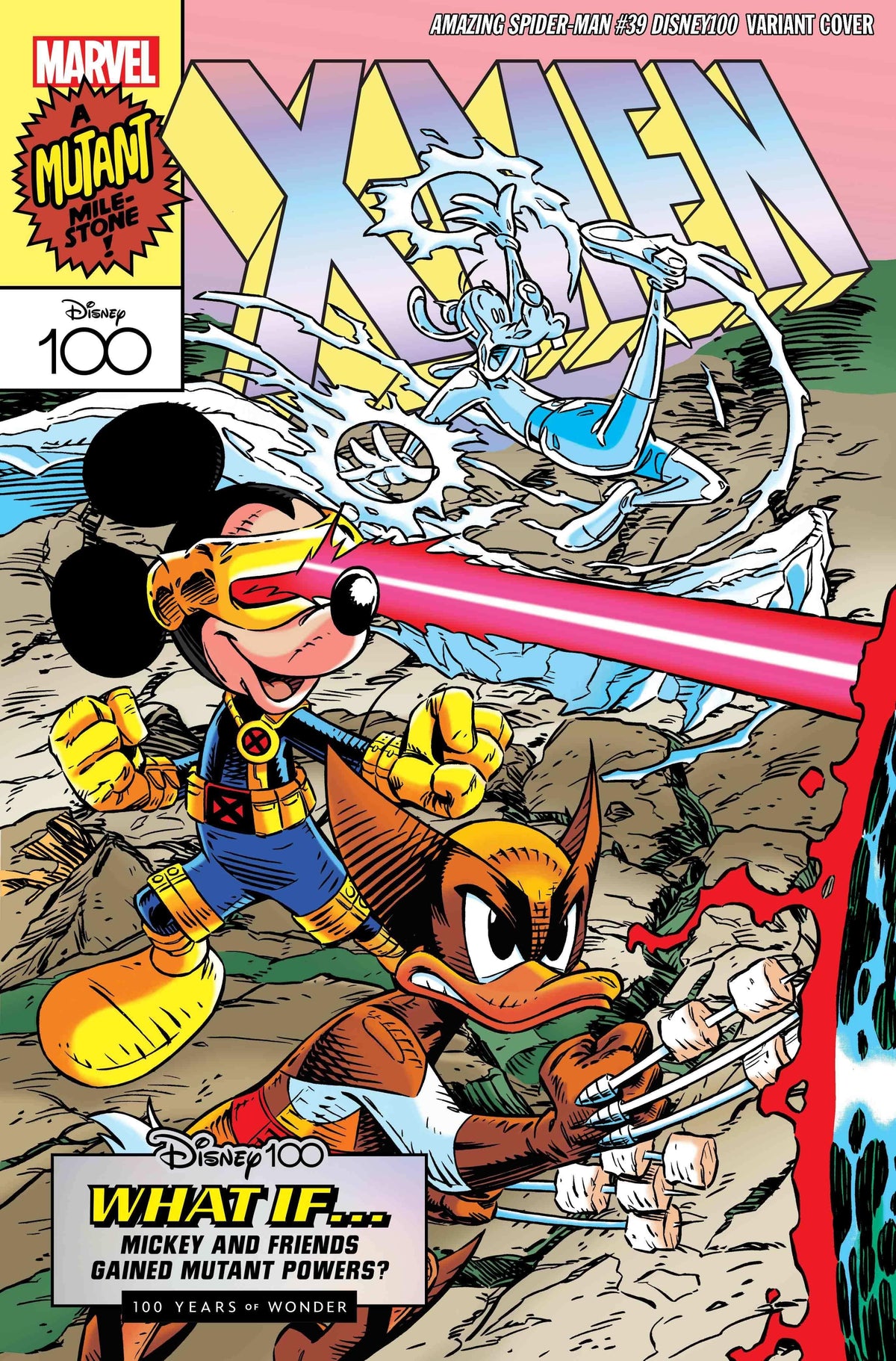AMAZING SPIDER-MAN #39 MANGIATORDI DISNEY100 X-MEN VAR
