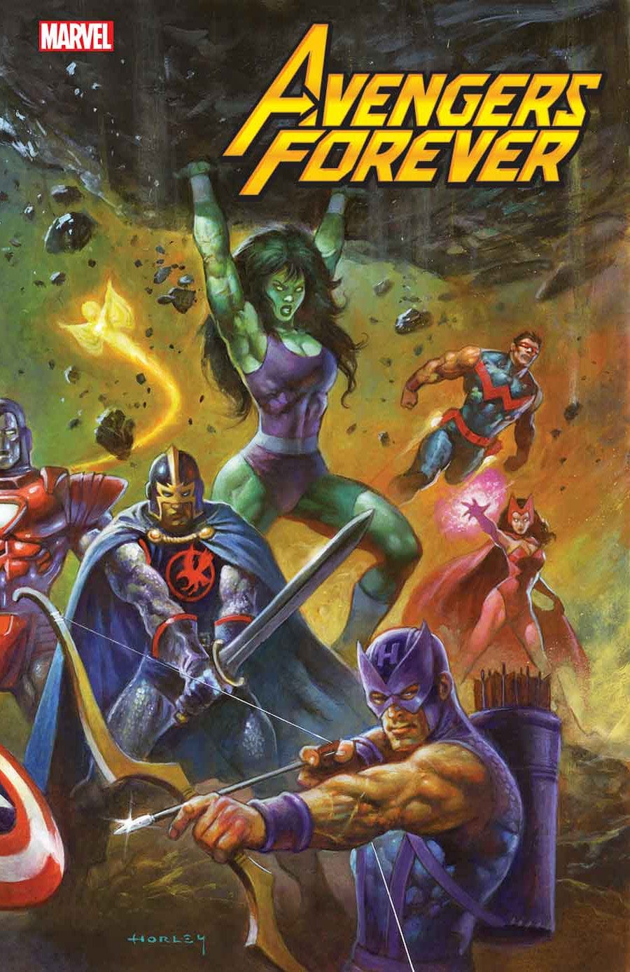 AVENGERS #64 HORLEY 80S AVENGERS ASSEMBLE CONNECT VAR