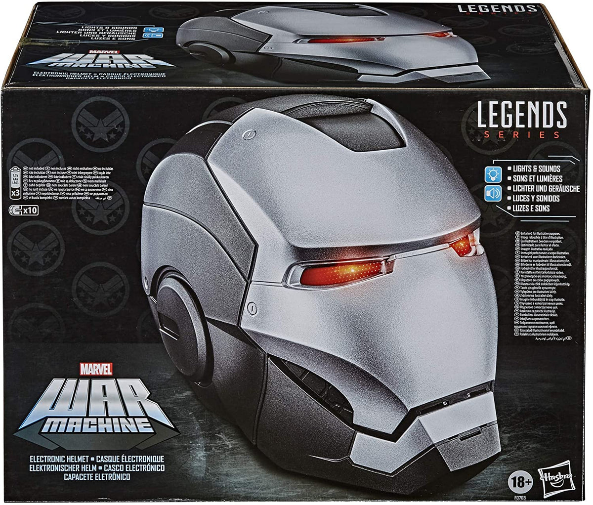 Marvel Legends Avengers Life Size Prop Replica Helmet - War Machine Premium Electronic Helmet (Shelf Wear Packaging)