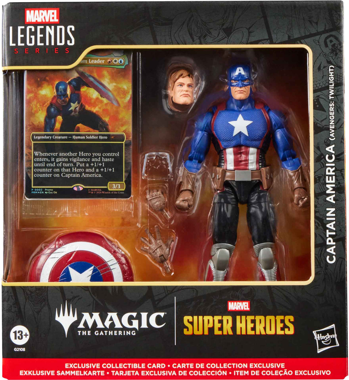 Marvel Legends Avengers 6 Inch Action Figure Magic The Gathering Wave 2 - Captain America (Avengers Twilight) (Pre-Order Ships Oct. 2026)