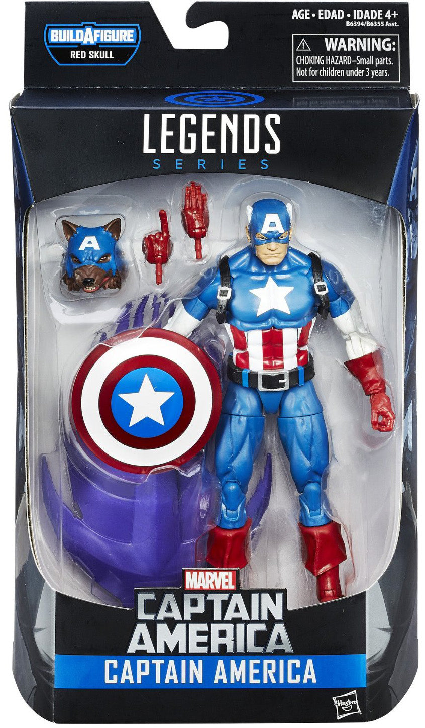 Marvel Legends Captain America 6 Inch Action Figure BAF Red Skull Onslaught - Captain America (Sub-Standard Packaging)