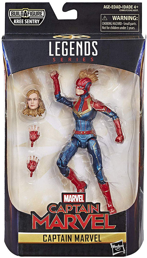 Marvel Legends Captain Marvel 6 Inch Action Figure BAF Kree Sentry - Captain Marvel in Uniform (Sub-Standard Packaging)