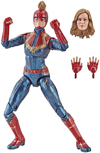 Marvel Legends Captain Marvel 6 Inch Action Figure BAF Kree Sentry - Captain Marvel in Uniform (Sub-Standard Packaging)