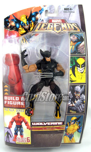 Marvel Legends 6 Inch Action Figures Red Hulk Series - Black Wolverine (Shelf Wear Packaging)