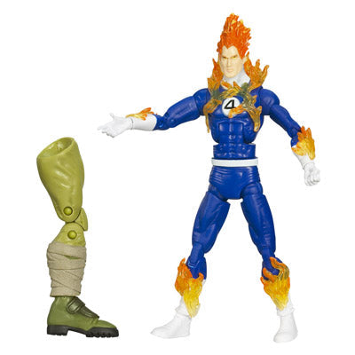 Marvel Legends Fantastic Four 6 Inch Action Figures Ronan Series - The Human Torch (Shelf Wear Packaging)