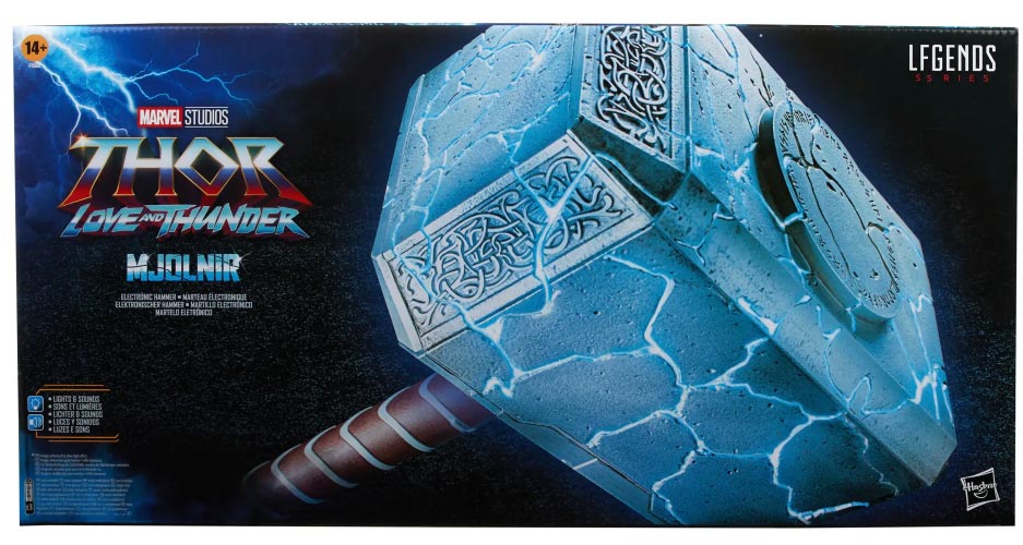 Marvel Legends Gear Prop Replica 19 Inch Thor Love and Thunder - Mjolnir Electronic Hammer (Sub-Standard Packaging)