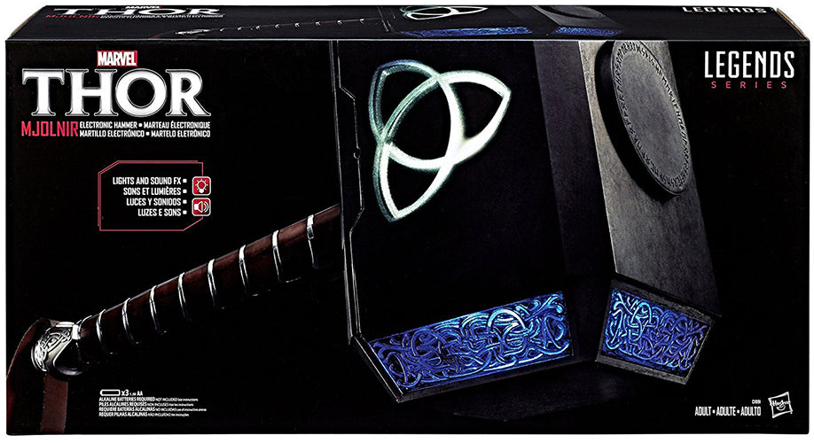 Marvel Legends Gear Prop Replica 19 Inch Thor Ragnarok - Mjolnir Electronic Hammer Reissue (Open Box Shelf Wear Packagin)