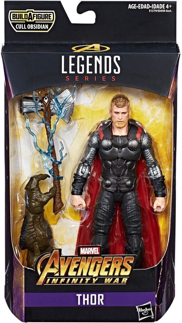 Marvel Legends Avengers 6 Inch Action Figure Cull Obsidian Series - Thor (Sub-Standard Packaging)