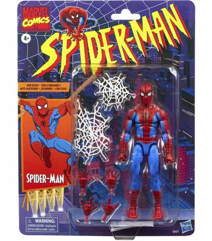 Marvel Legends Retro 6 Inch Action Figure Spider-Man - Web Splat Spider-Man (Pre-Order Ships Dec. 2026)