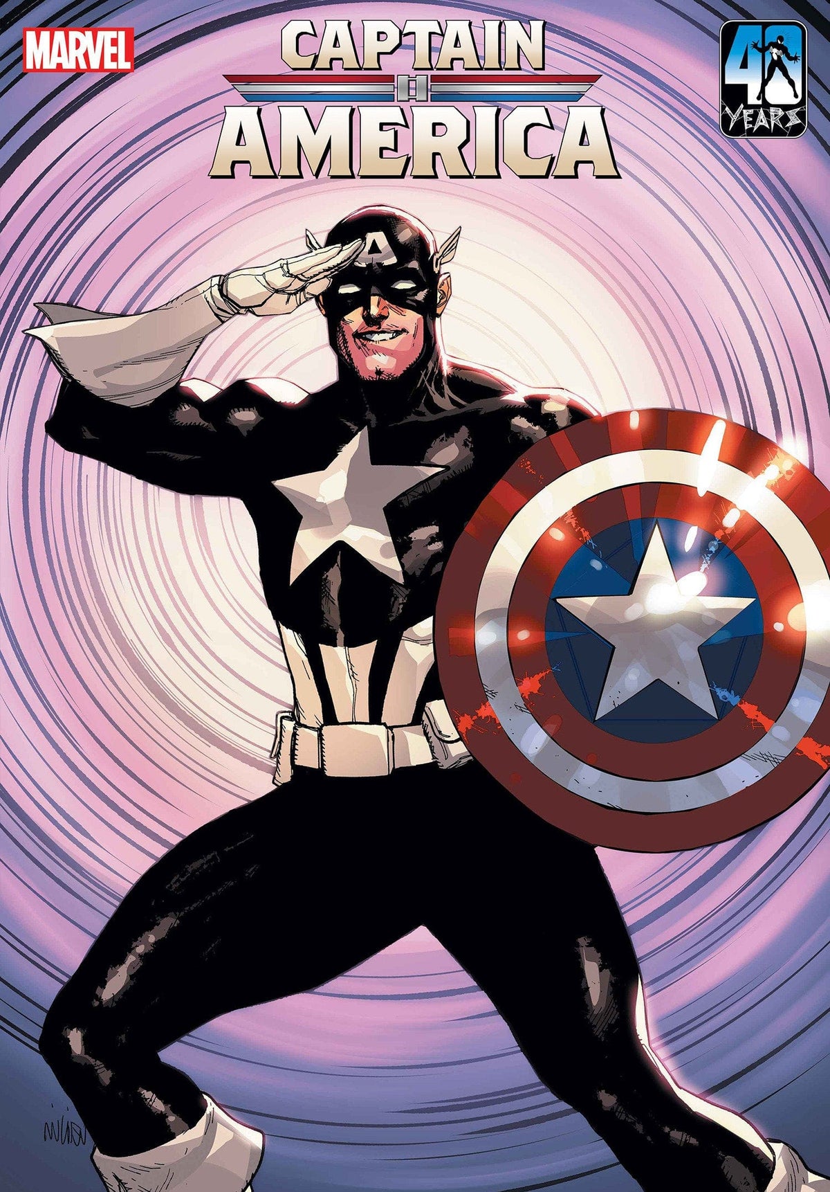 CAPTAIN AMERICA #9 LEINIL YU BLACK COSTUME VAR
