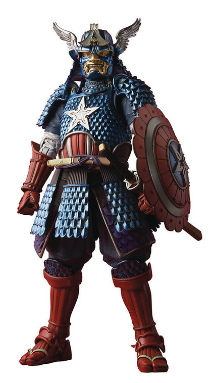 Marvel Samurai 7 Inch Action Figure Manga Realization - Samurai Captain America (Shelf Wear Packaging)
