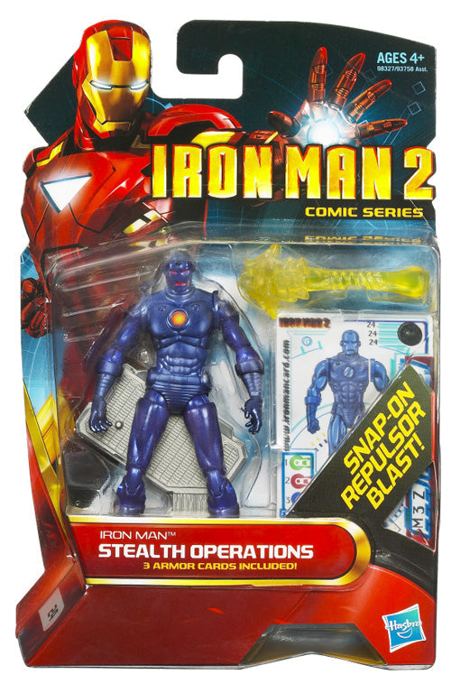 Iron Man 2 3.75 Inch Action Figure Comic Series - Iron Man Stealth Operations #24