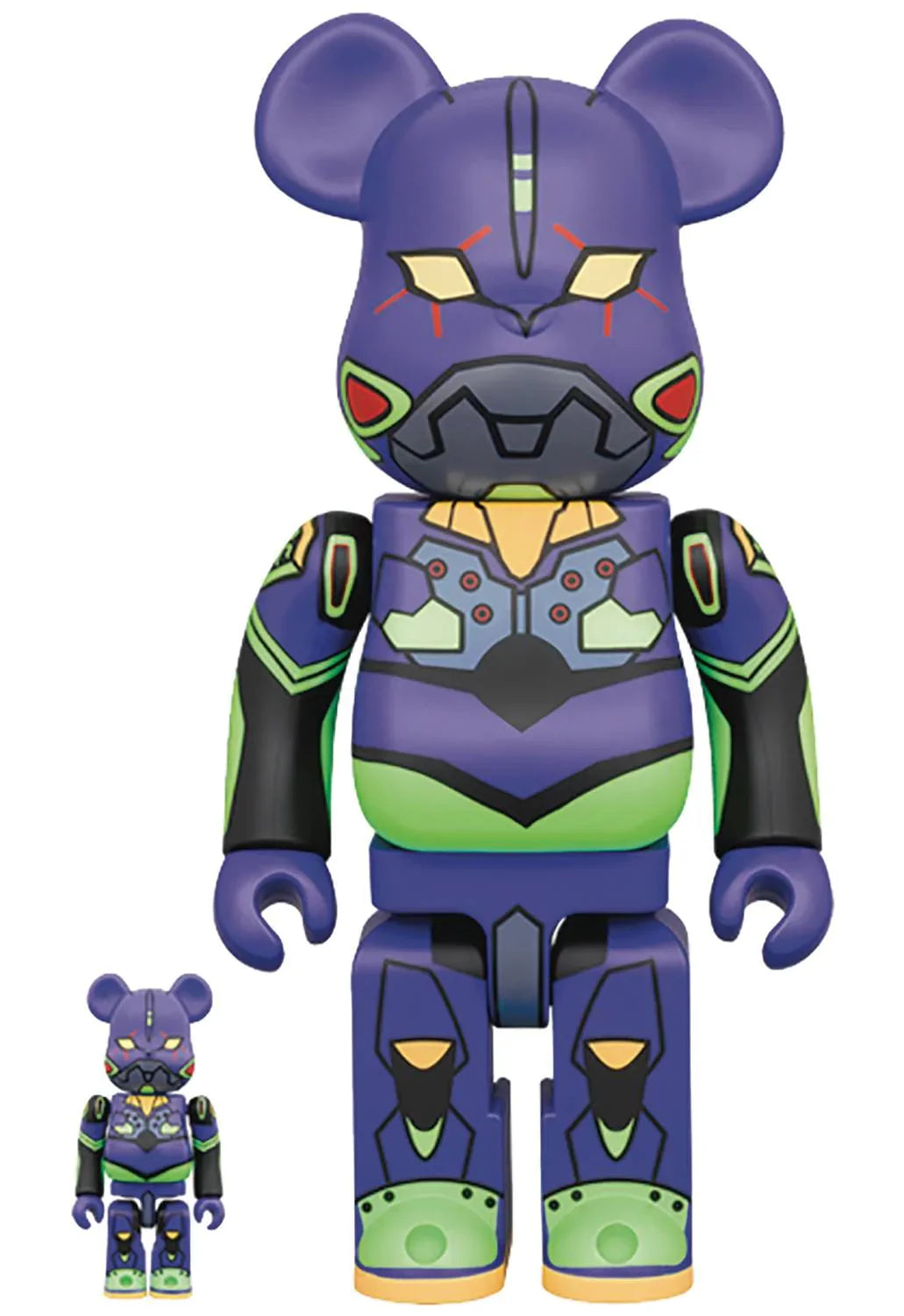 Bearbrick: Neon Genesis Evangelion - Eva 01, New Paint 100% & 400% 2-Pack (3.0+1.0)