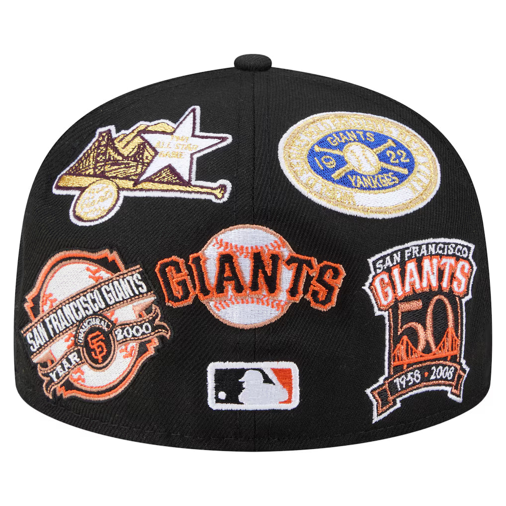 New Era San Francisco Giants New Era All Over 59FIFTY Fitted Hat - Black