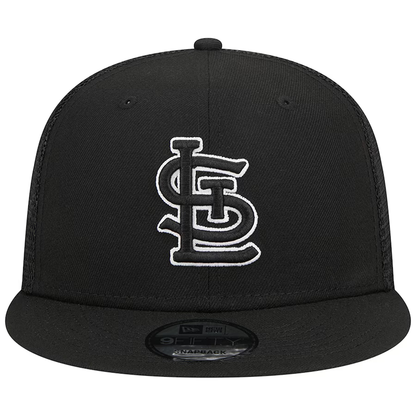 New Era St. Louis Cardinals Trucker 9FIFTY Snapback Hat-Black/White