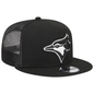 New Era Toronto Blue Jays Trucker 9FIFTY Snapback Hat-Black/White