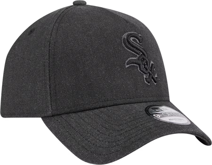 New Era Chicago White Sox Logo Essentials A Frame 9FORTY Adjustable Hat-Charcoal Black