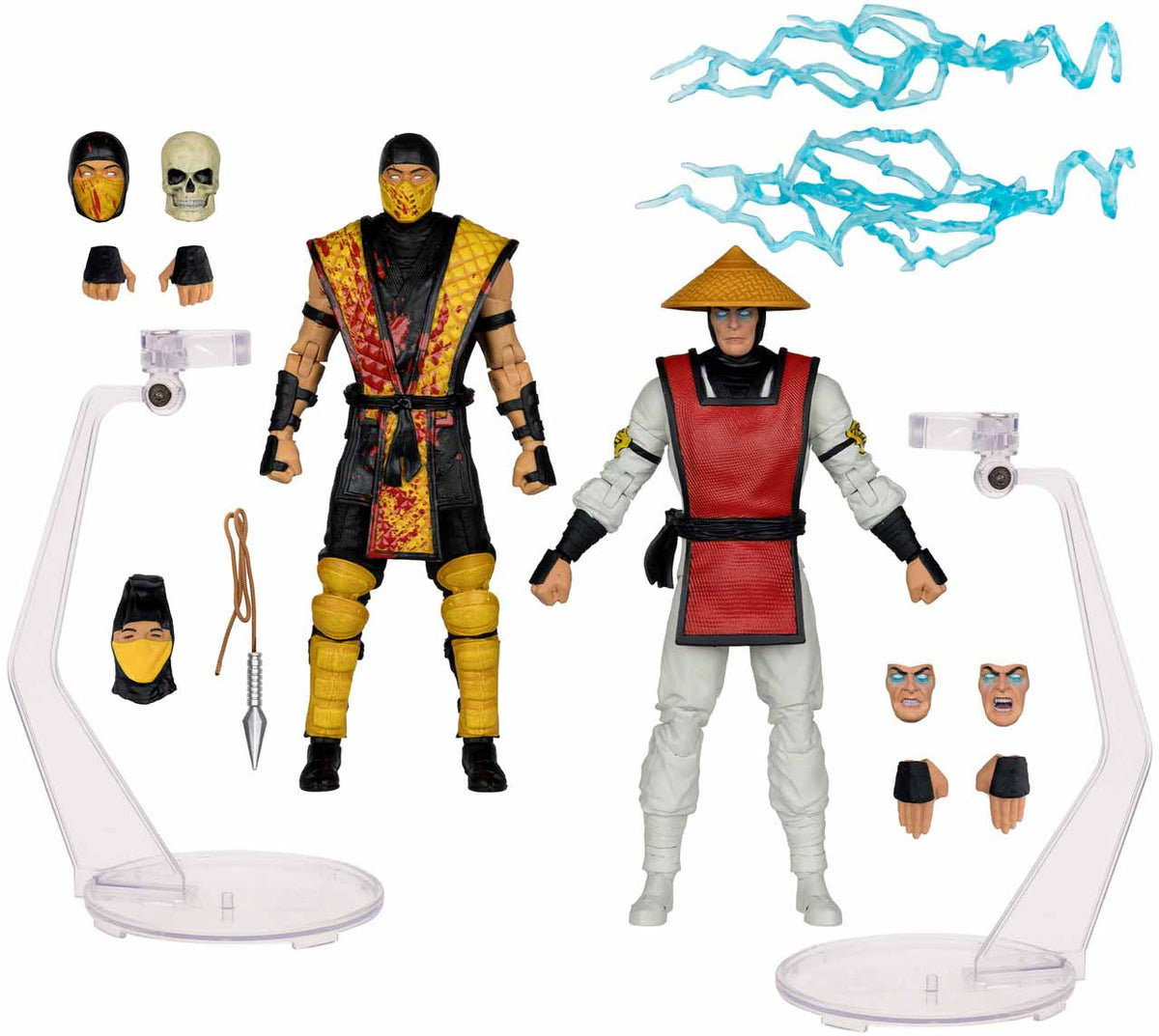 Mortal Kombat Klassic 7 Inch Action Figure 2-Pack - Scorpion vs Raiden (Sub-Standard Packaging)