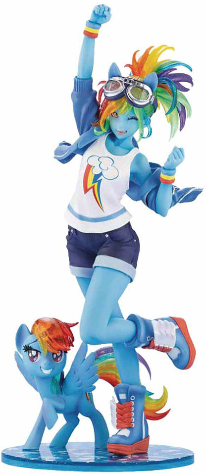 My Little Pony 8 Inch Statue Figure Bishoujo - Rainbow Dash Blue Skin