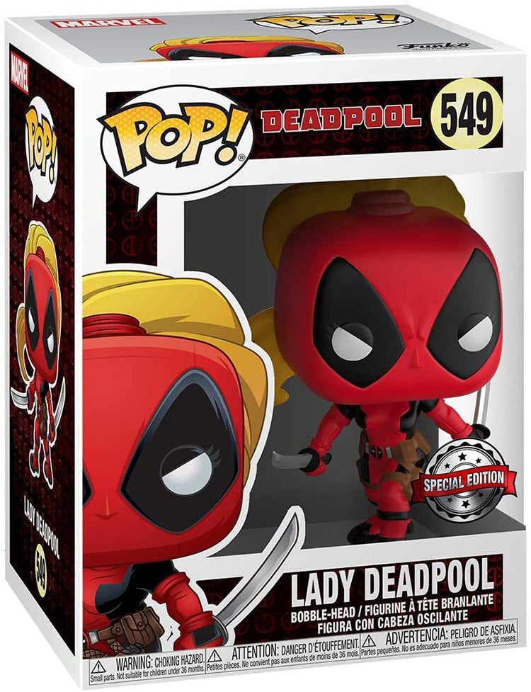 Pop Marvel 3.75 Inch Action Figure Deadpool - Lady Deadpool # 549 Exclusive (Sub-Standard Packaging)
