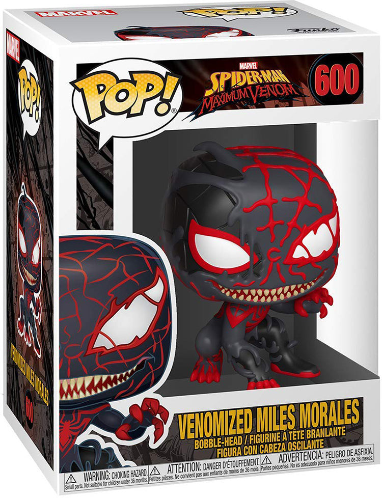Pop Marvel 3.75 Inch Action Figure Venom - Venomized Miles Morales #600 (Sub-Standard Packaging)