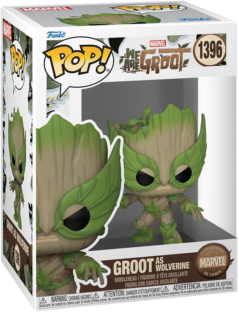 Pop Marvel We Are Groot 3.75 Inch Action Figure - Groot as Wolverine #1396 (Sub-Standard Packaging)