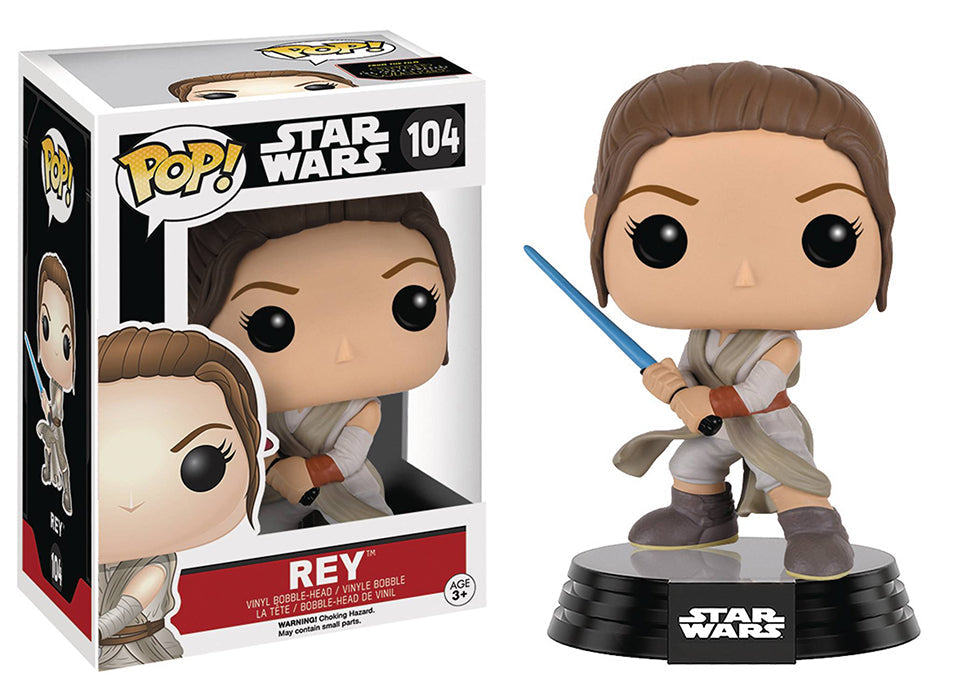 Pop Star Wars The Force Awakens 3.75 Inch Action Figure - Rey #104 (Sub-Standard Packaging)