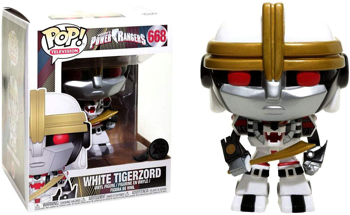 Pop Television 3.75 Inch Action Figure Power Rangers - White Megazord #668 Exclusive (Sub-Standard Packaging)