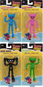 Poppy Playtime 4.5 Inch Action Figure Bendable Basic - Set of 4 (Wuggies - Willy - Wuggy - Missy)