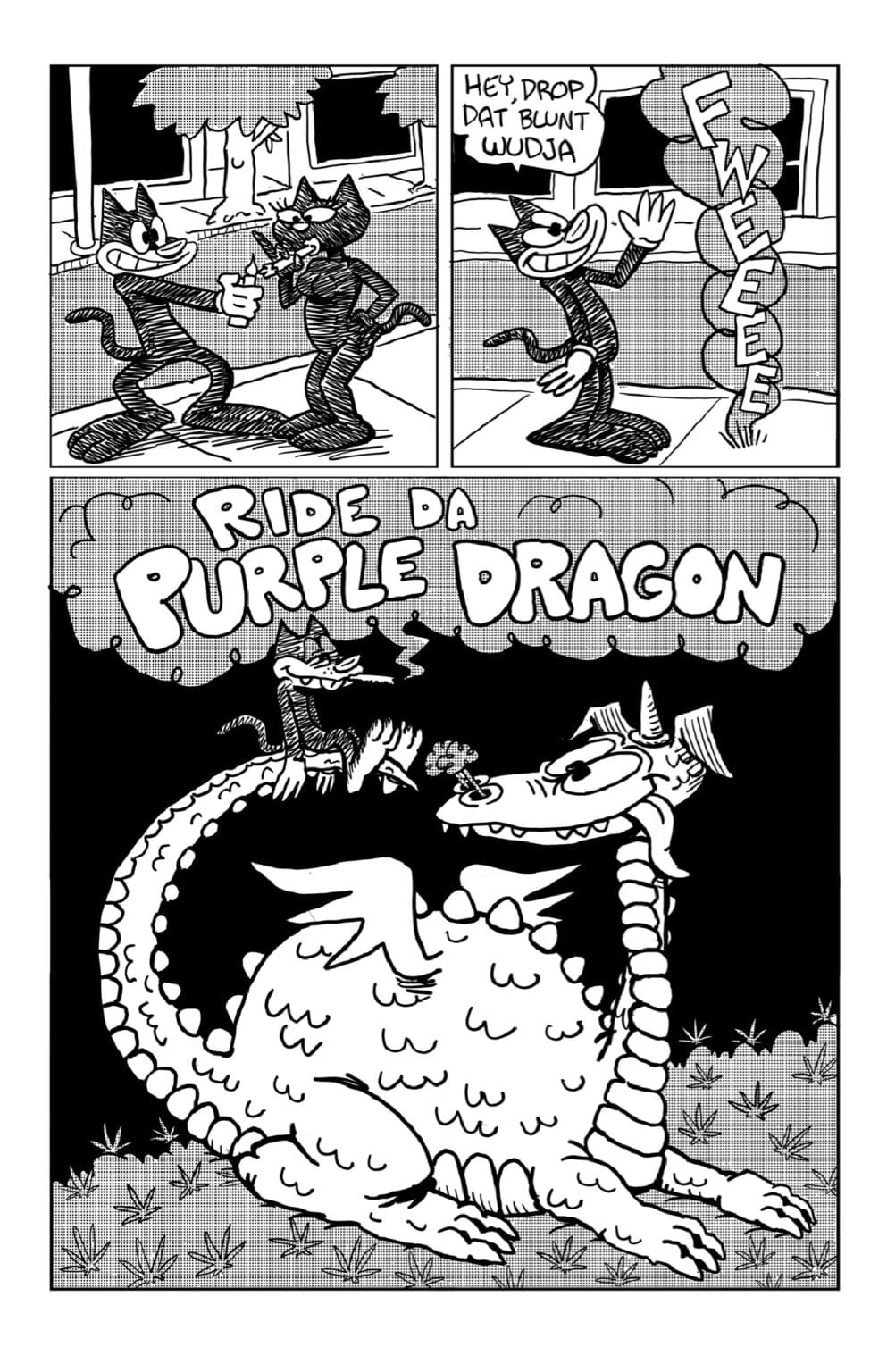 Dopecat Comics Ride Da Purple Dragon by Mike Boheem