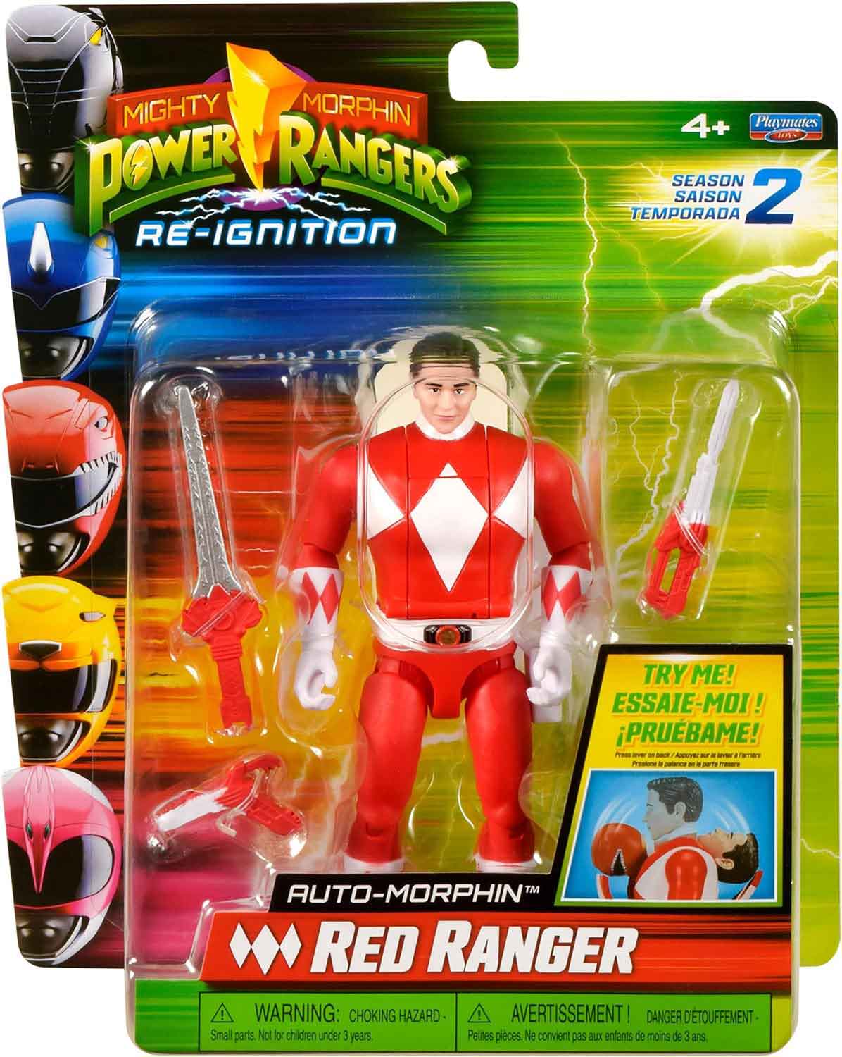 Power Rangers Re-Ignition 6 Inch Action Figure Auto Morphin Season 2 - Red Ranger