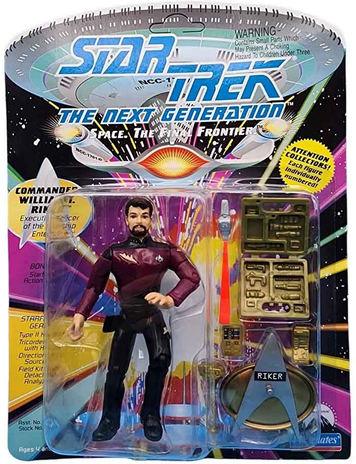Star Trek The Next Generation 5 Inch Action Figure - Commander William T. Riker (Shelf Wear Packaging)