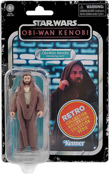 Star Wars Retro Collection 3.75 Inch Action Figure Wave 3 - Obi-Wan Kenobi (Wandering Jedi) (Sub-Standard Packaging)