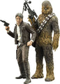 Star Wars The Force Awakens 7 Inch Statue Figure ArtFX+ - Han Solo & Chewbacca (Sub Standard Packaging)