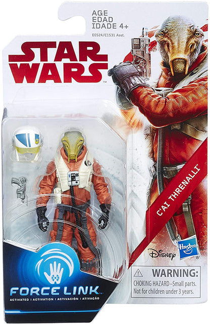 Star Wars The Last Jedi 3.75 Inch Action Figure Force Link - C'Ai Threnalli (Non Mint Packaging)