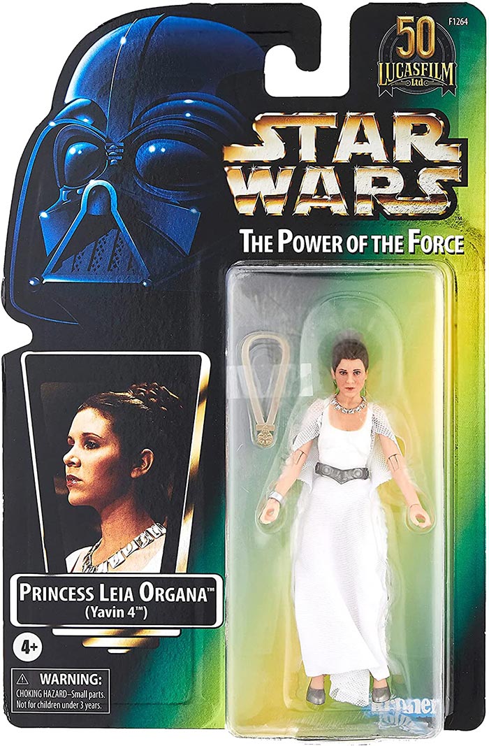 Star Wars The Power Of The Force 6 Inch Action Figure Lucasfilm 50th Anniversary Exclusive - Princess Leia Organa (Yavin 4)
