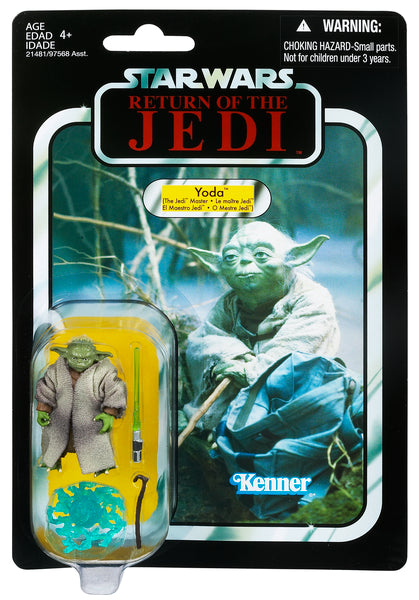 Star Wars 3.75 Inch Action Figure The Vintage Collection - Yoda  VC20 Canadian Picture Card Variant (Sub-Standard Packaging)