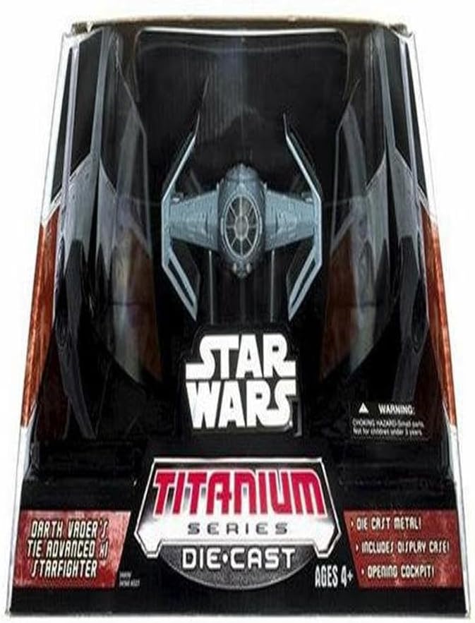 Star Wars Titanium Static Figure Die Cast - Darth Vaders Tie Advanced Starfighter (Sub Standard Packaging)