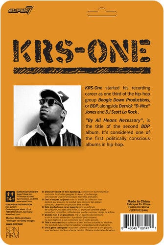 Super7 - KRS-One - Reaction Figures Wv1 - KRS-One (By All Means Necessary BDP)
