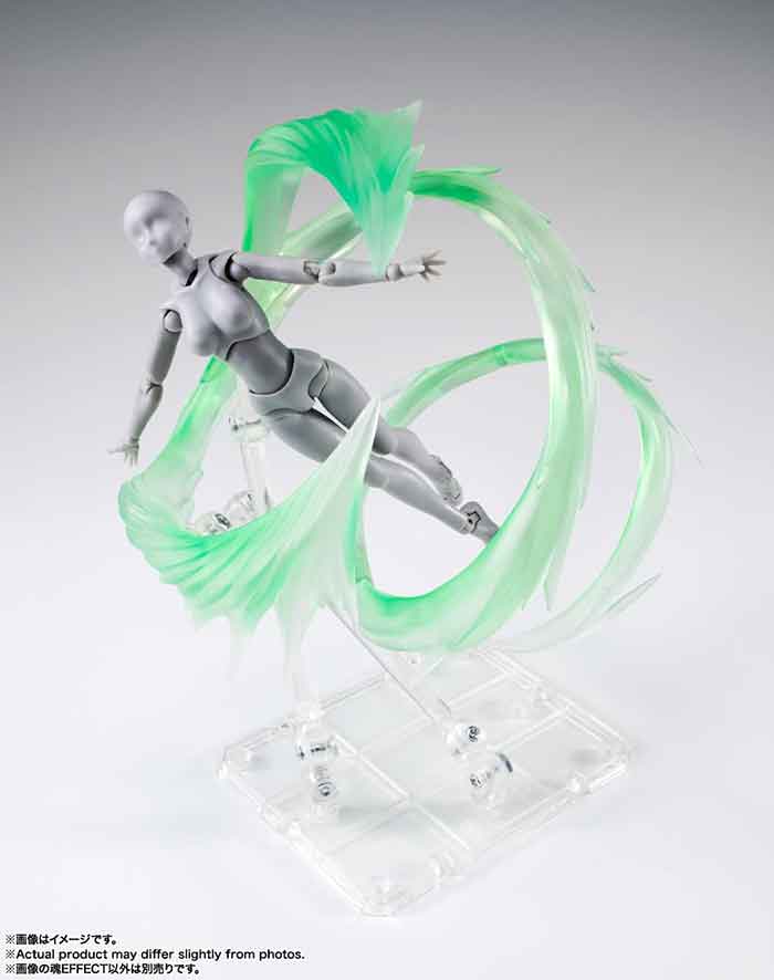 Tamashii Effect 6 Inch Scale Action Figure S.H. Figuarts - Effect Wind Green Version (Shelf Wear Packaging)