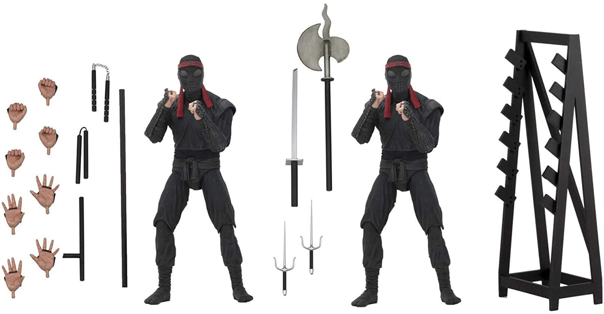 Teenage Mutant Ninja Turtles 1990 Movie 7 Inch Action Figure Exclusive - Foot Soldier with Weapons 2-Pack