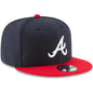 New Era Atlanta Braves Team Color Basic 9FIFTY Snapback-Navy/Red