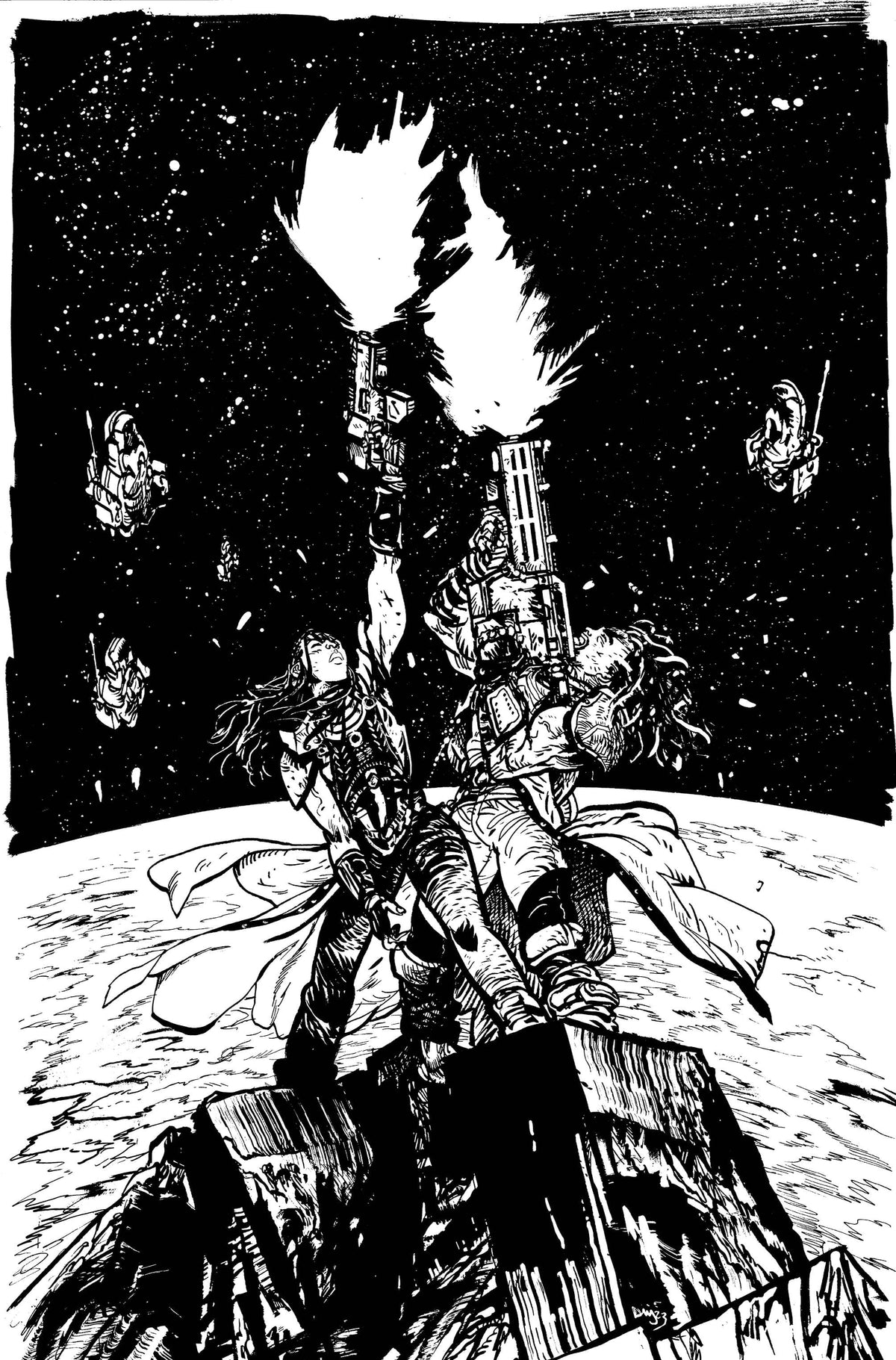 REBEL MOON HOUSE BLOOD AXE #2 (OF 4) FOC JOHNSON VIRGIN B&W