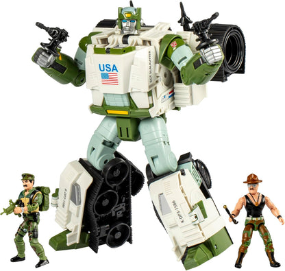 Transformers Generations Collaborative 3.75 Inch Scale Action Figure Deluxe Class - Kup Triple T with Sergeant Slaughter & Leatherneck