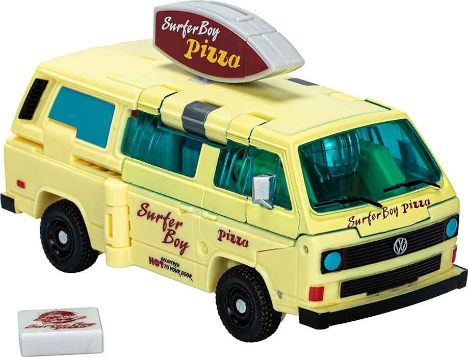 Transformers Generations Collaborative 6 Inch Action Figure Stranger Things Deluxe Class - Surfer Boy Pizza (Sub-Standard Packaging)